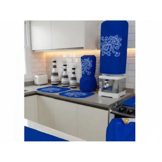 Kit Jogo De Cozinha 7 Peças  Capas Decorativas Estampados Para Cozinha 100% OXFORD