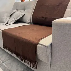 Kit 2 Mantas Para Sofá Grande luxuosa 210x120 cm | Algodão 100% | Escolha a Cor | Decoração & Proteção