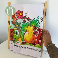 Pano de Prato Decorativos  100% Algodão | Cozinha Luxuosa 10 Peças