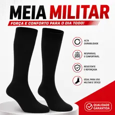 Meia Reforçada para Trabalho Pesado com bota e Coturno (Cano Longo) TAM 38 a 44