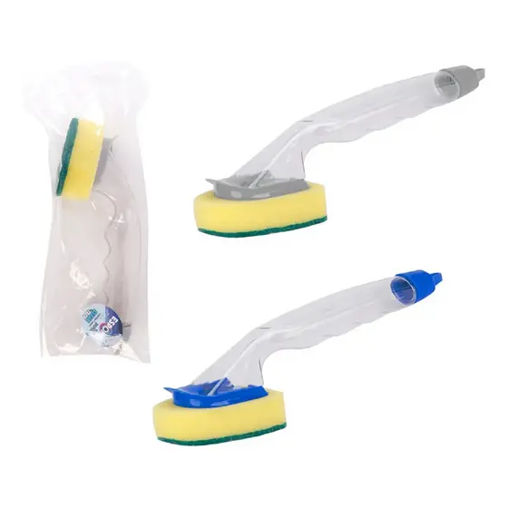 Esponja com Dispenser de Detergente – Praticidade na Palma da Mão!