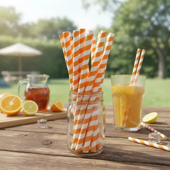 Canudo de papel milk shake 10mm - 100un
