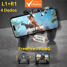 Controle Gamer para Celular L1 R1 Free Fire PUBG Gamepad Gatilhos Android iPhone INOVA CON-7436