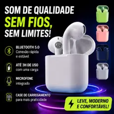 Fone Bluetooth Sem Fio i12 InPods Com Case De Carregamento Bluetooth 5.0 Altomex