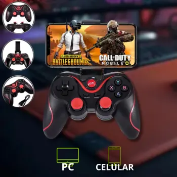 Controle Gamer Sem Fio com Suporte Celular Joystick Manete Bluetooth 2.4G Ovleng SN-X3