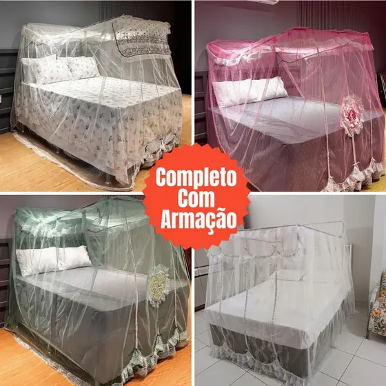 Mosquiteiro Casal Completo com Armação