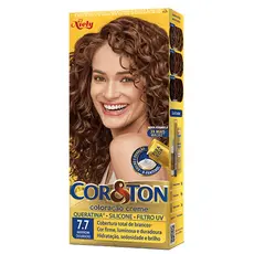 Tinta de Cabelo Permanente Cor&Ton Niely - Marrom Dourado 7.7