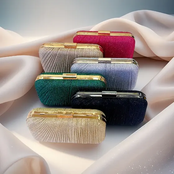 Bolsa Tiracolo / Carteira Feminina Com Glitter Para Festa / Banquete / Casamento
