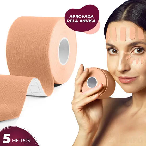 Fita Efeito Lifting Cuidado Facial 5 Metros Tape Anti Rugas