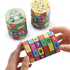 Cubo Digital Cubo de Rubik Montessori Magia Brinquedos Matemáticos Aritméticos De Fiação Educativos Para Crianças
