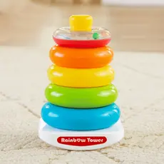Baby Toddle Price Rock a Stack Toy Empilhamento Colorido Torre Arco-Íris Brinquedos Educacionais Para Crianças
