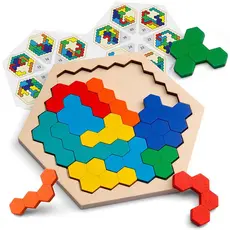 Quebra-Cabeça Colorido De Madeira Tangram De Alta Qualidade Educacional Para Crianças