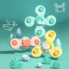 Brinquedos Educacionais Para Bebês De Mesa Giratória Ventosa De Alívio Do Estresse Giroscópio Crianças