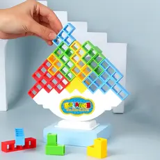 Jogo De Tetris Colorido Torre Equilíbrio Montagem De Blocos De Brinquedos Educativos Para Crianças