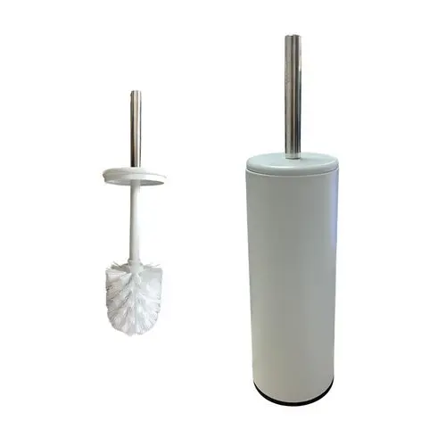 Escova Sanitária Banheiro Com Suporte Prático Resistente Design Moderno Branca