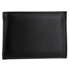 Carteira Masculina Sofisticada Casual Preta Slim Ecológica