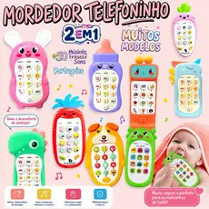 Brinquedo Educativo Celular Musical com Luz e Mordedor  Infantil. Pronta Entrega