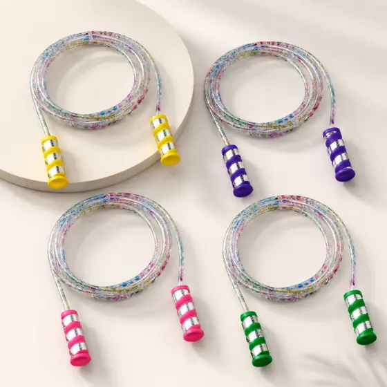 Pula Corda Infantil Glitter Brinquedo criança meninas meninos brilho