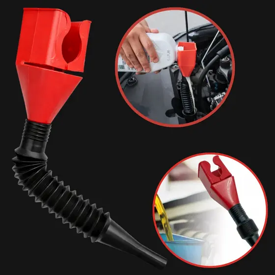 funil dosador bico suporte flexivel Multiuso troca óleo combustivel automotivo com filtro