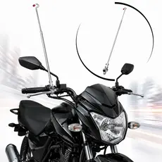 Antena Corta Pipa Linha Cerol Motociclista Guidão Aço Inox Fixa moto