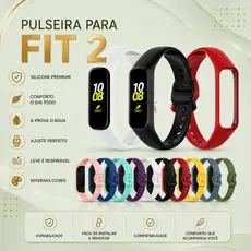 Pulseira de silicone para galaxy fit 2 samsung
