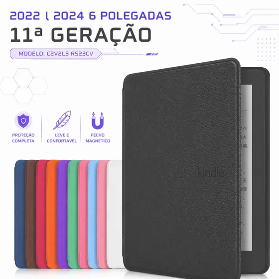 Capa Case Magnética Para Kindle de 6 Polegadas Rs23cv C2v2l3 Capinha