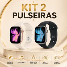 Kit com 2 Pulseira de Silicone para Smartwatch