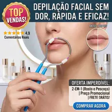 Depilador Facial de Mola Remove Pelos Pela Raiz Buço Rosto Portátil Sem Dor Prático