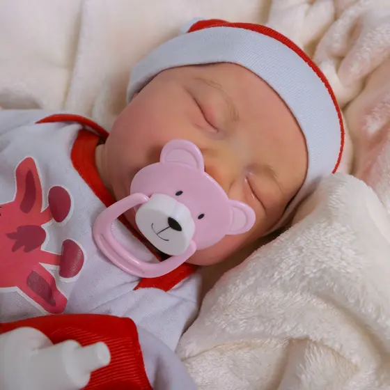 Bebê Reborn Boneca Realista Livia Recém-Nascida Vinil Siliconado Pode dar Banho