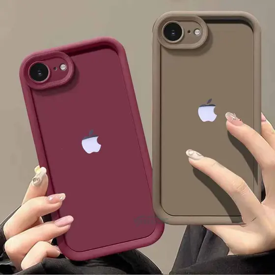 Proteção De Câmera De Luxo Caso Fosco Para iPhone 16 15 14 13 12 11 Pro Max 16e Anti Dorp Silicone Capa Macia