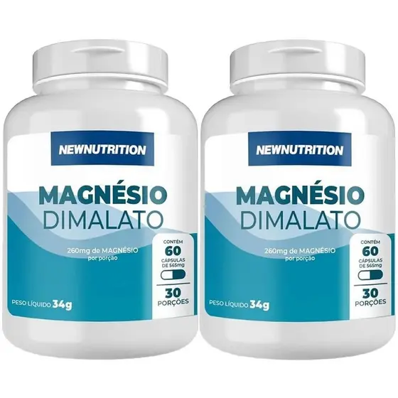 Kit 2X Magnésio Dimalato - 60 Cápsulas - NewNutrition