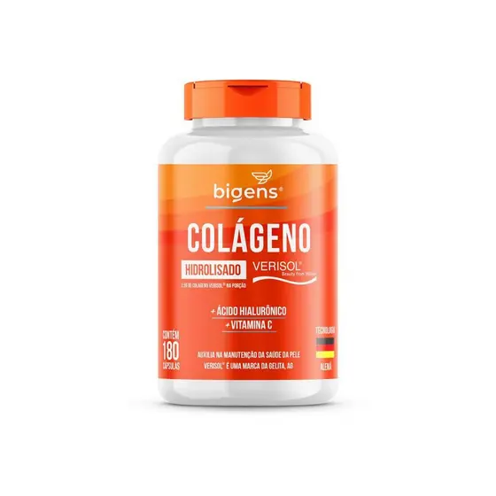 Colageno Hidrolisado Verisol - 180 Cápsulas - Bigens