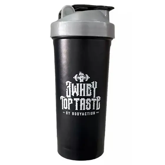 Coqueteleira 3 Whey Top Taste - 600ml Preta - Body Action