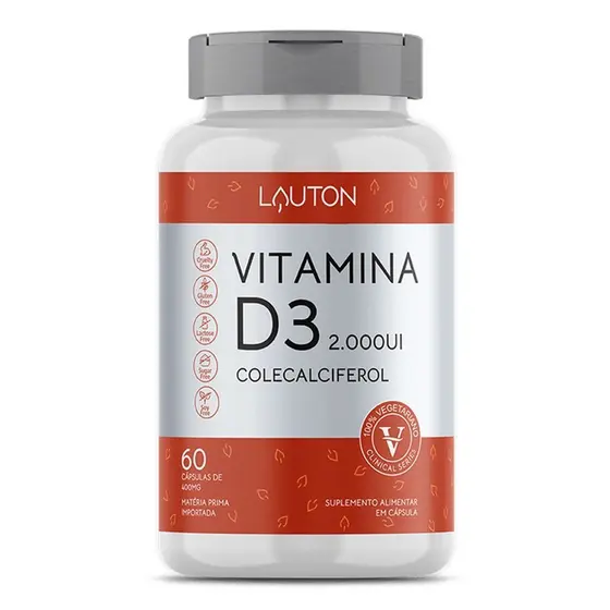 Vitamina D3 2.000UI - 60 Comprimidos - Lauton Nutrition