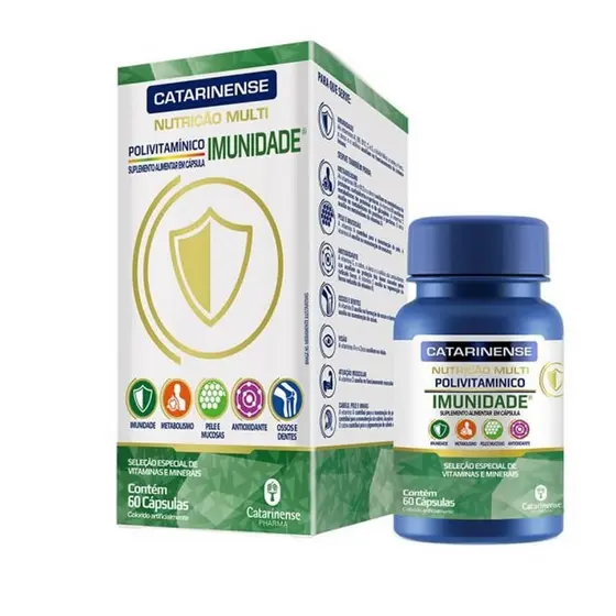 Multi Polivitaminico Imunidade - 60 Cápsulas - Catarinense Nutrição