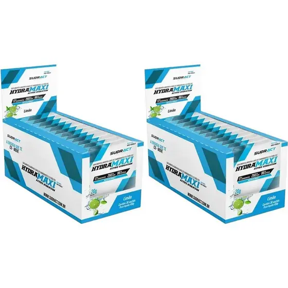 Kit 2X Hydramaxi Isotônico em Pó - 25 Sachês 20g Limão - Sudract Nutrition