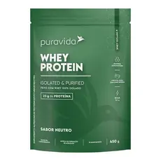 Whey Protein Isolado  450g Refil Neutro  Pura Vida