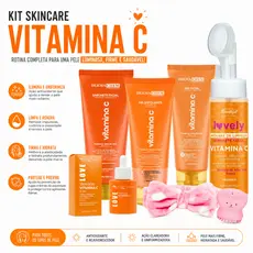 Skincare Vitamina C kit limpeza de pele hidratante mousse de limpeza facial