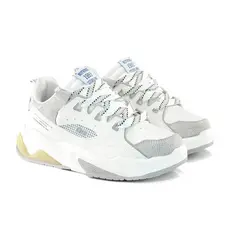 Tênis QIX Missy Feat Urban Original Confortavel Branco e Cinza Feminino