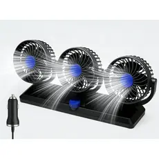 Ventilador De Carro De 3 Cabeças USB 5V/12V/24V Universal Grande Vento Com Controle De Duas Velocidades