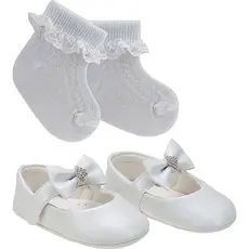 Kit Sapatilha + meia infantil bebê batizado e festas