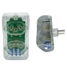 Protetor Duplo Contra Raios Surtos e Picos de Energia 10A Bivolt 2 Tomadas Transparente proteção