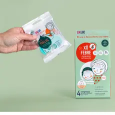 Kit de Vacinação Pikluc + Xô Febre Likluc Cuidado Infantil Prático Compressa Gel Adesivo Refrescante