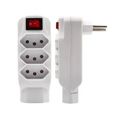 Kit Benjamin Adaptador de Tomada Tripolar 4 Saída 10A Bivolt