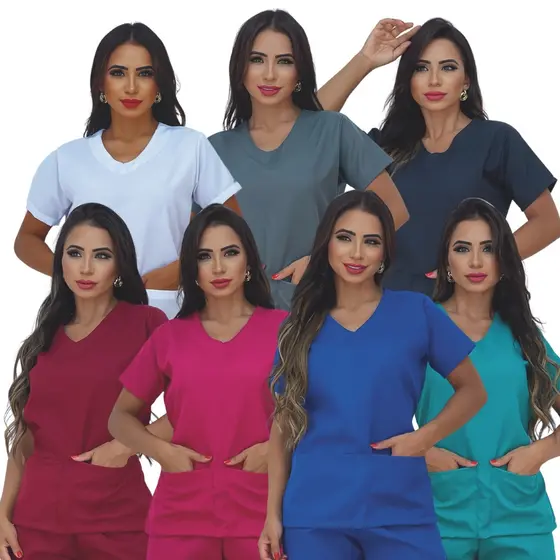 Pijama Cirúrgico Clássico Oxford Pijama de Trabalho Hospitalar