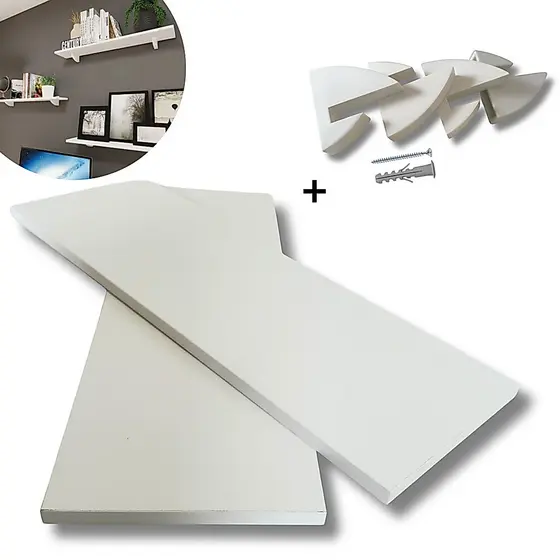 Kit 2 Prateleiras Organizadoras 40cm, 50cm, 60cm Mdf P/ Decoração Livros Acessórios