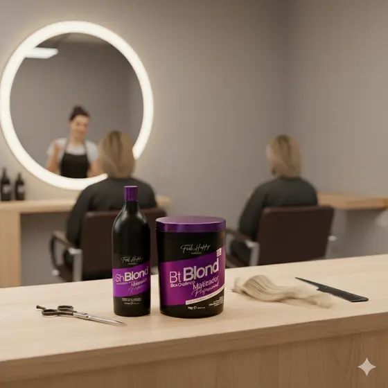 B-Tox Orgânico Blond + Shampoo Anti Resíduos Blond 1000gr Feel Happy