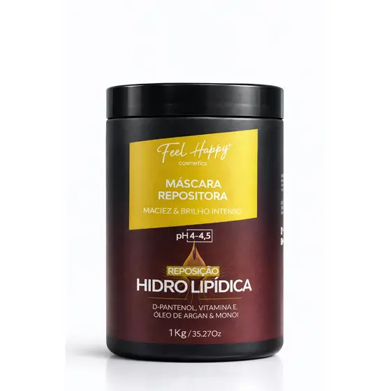 Máscara Capilar Reposição Hidro Lipídica 1 kg Feel Happy