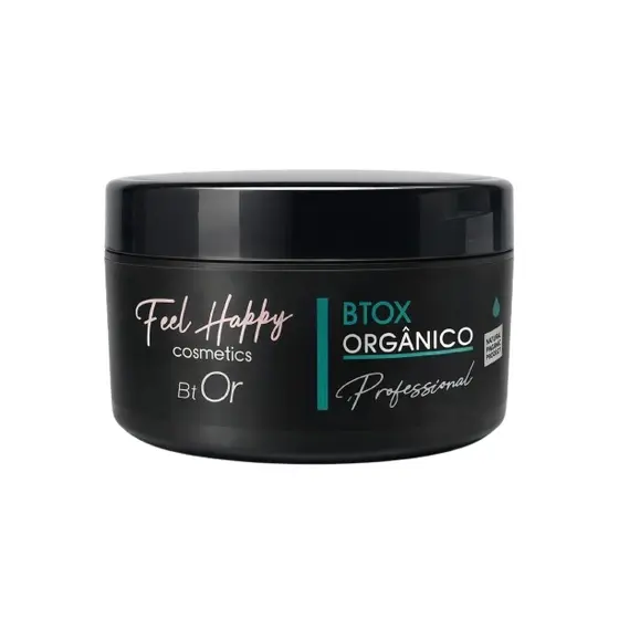 Mascara Capilar Anti Frizz BTox Orgânico Sem Formol 250gr Feel Happy