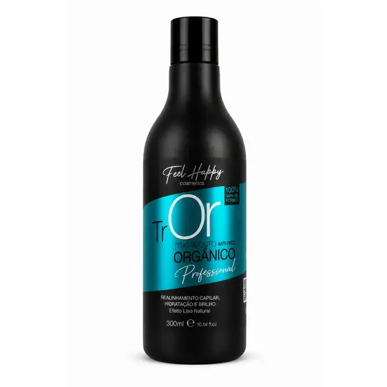 Escova Progressiva Sem Formol Orgânico Anti Frizz 300ml Feel Happy